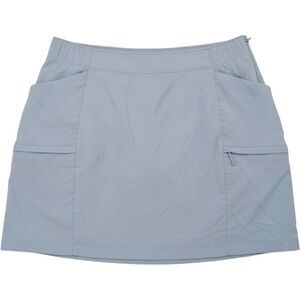 Duluth Trading Co Skort Women Large Blue Dry On the Fly Hiking Outdoor Active